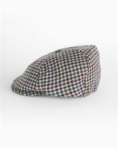Grey Houndstooth Check Wool Toni Cap